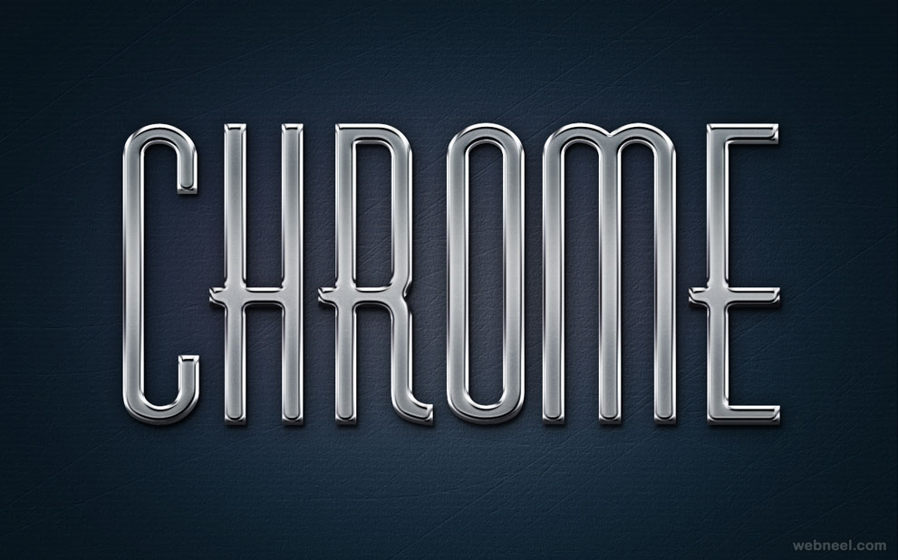 Chrome Metal Text Effect - Photoshop Styles